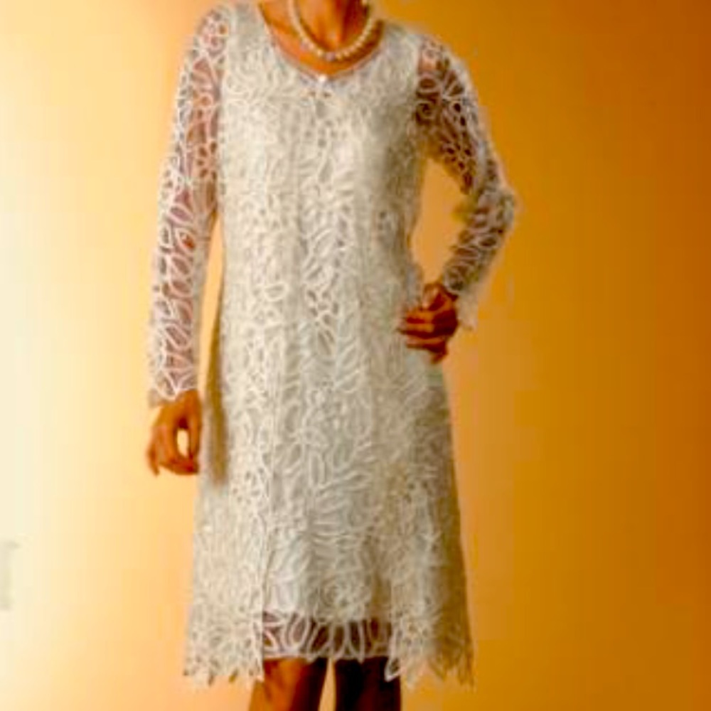 Crocheted dress from French Novelty. Size medium